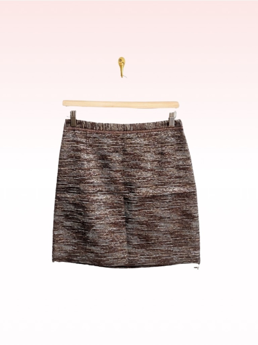 ELIE TAHARI Metallic Bronze Skirt (Sz 4)